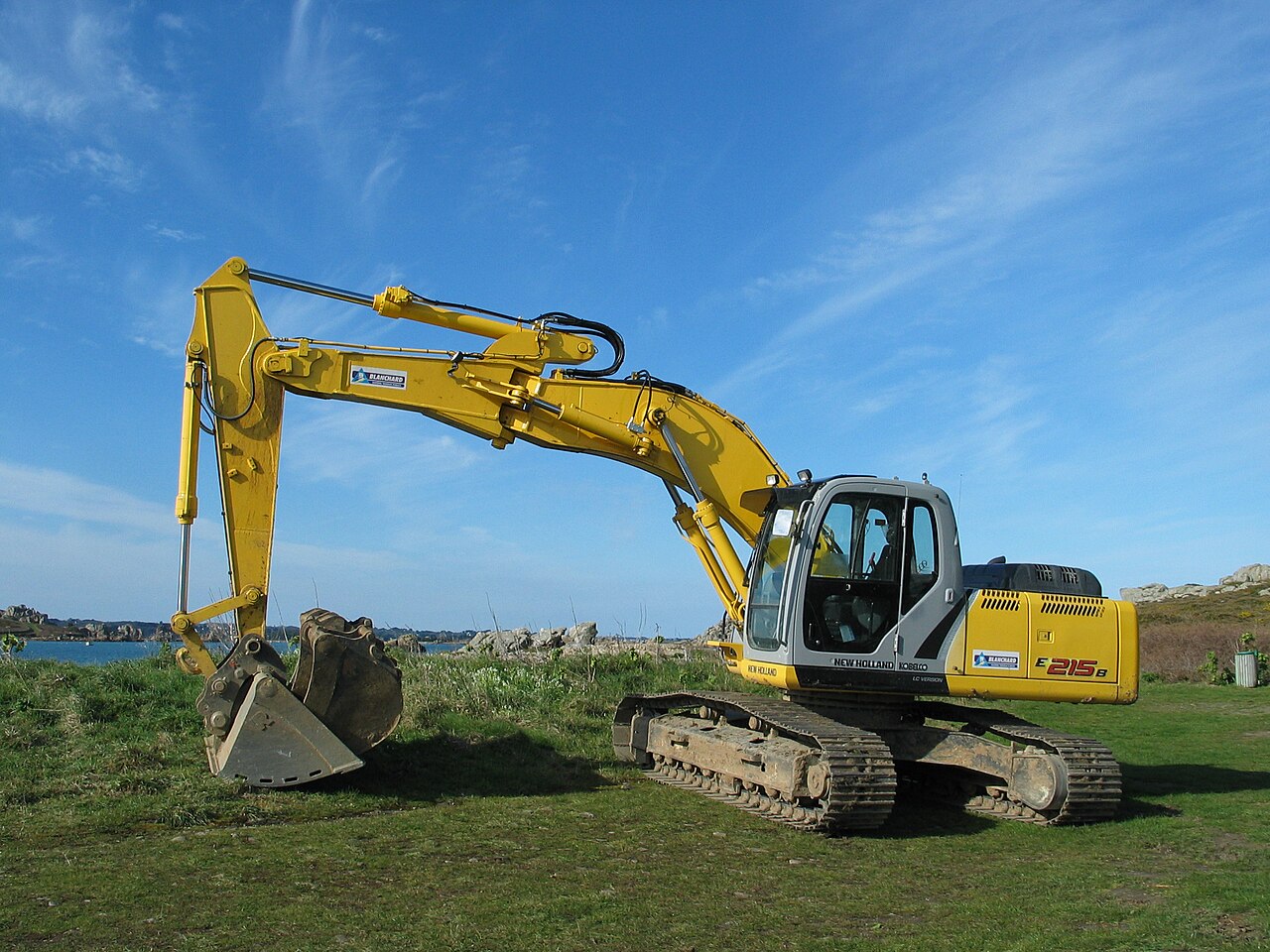 An excavator in Brittany, France